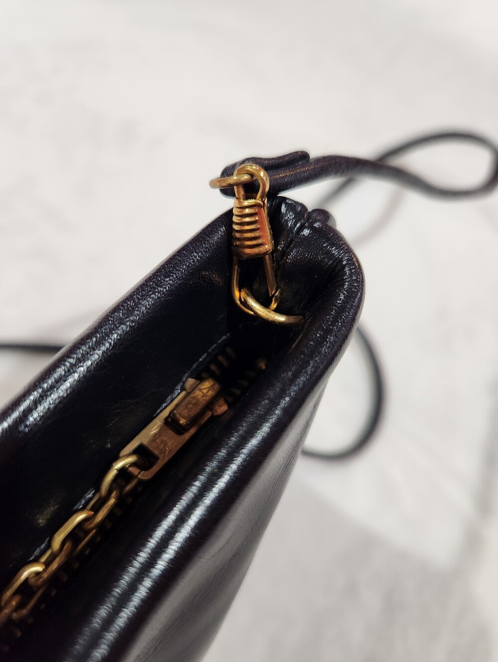 Anne Klein for Calderon Genuine Leather Clutch Bag, Vintage - Picture 8 of 10